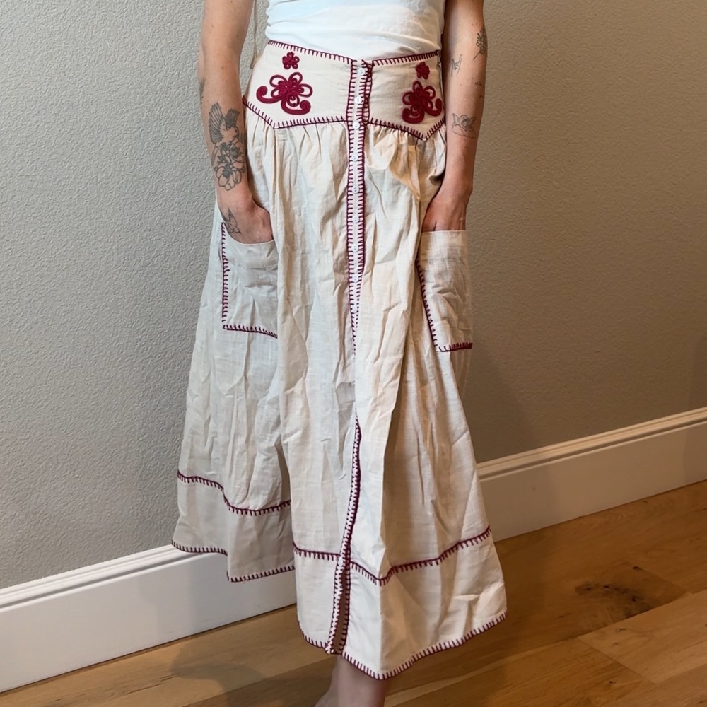 Boho midi skirt